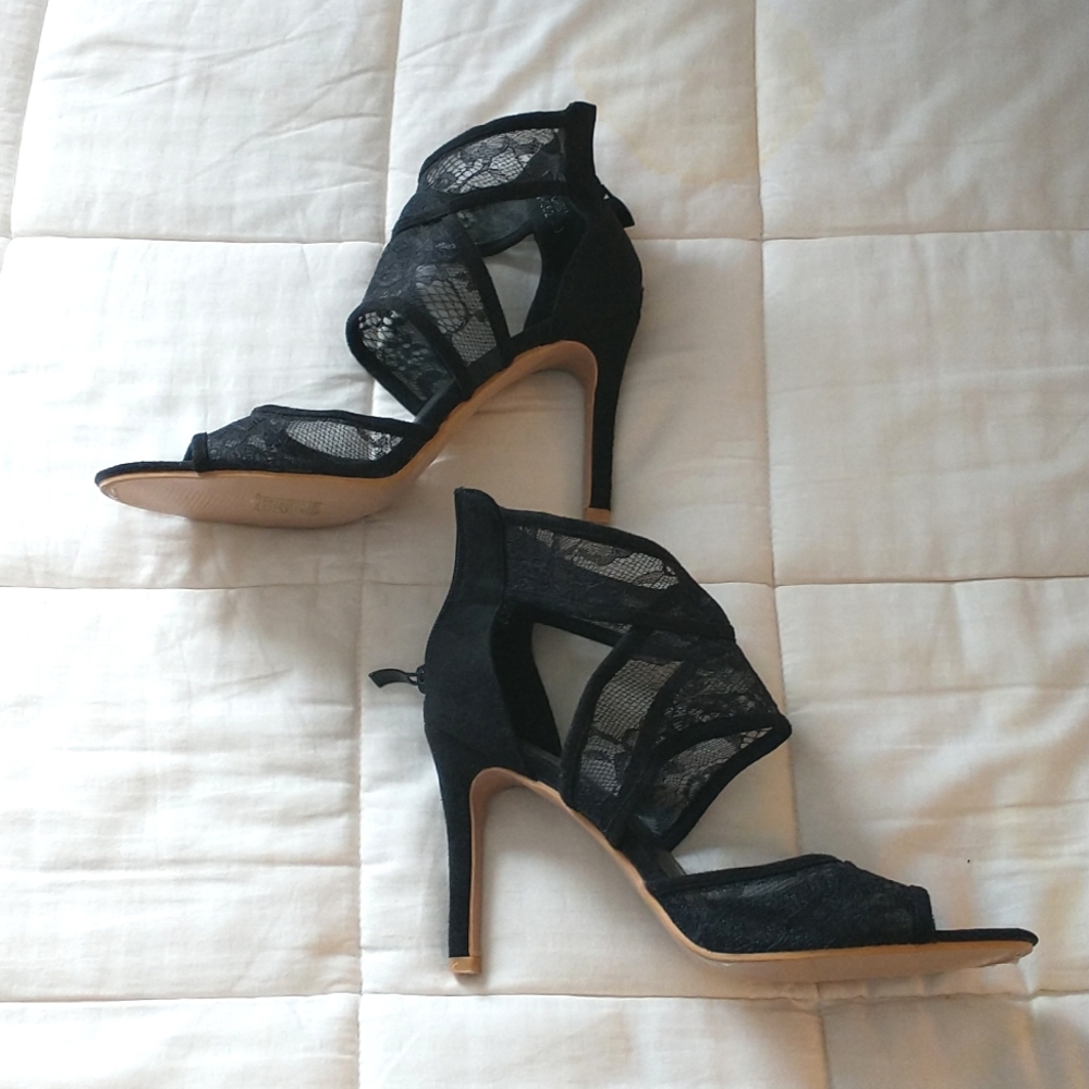 Lace high heels